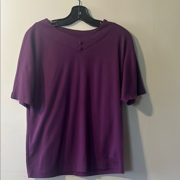 Purple Short Sleeve Crew Neck Tee - Picture 1 of 4